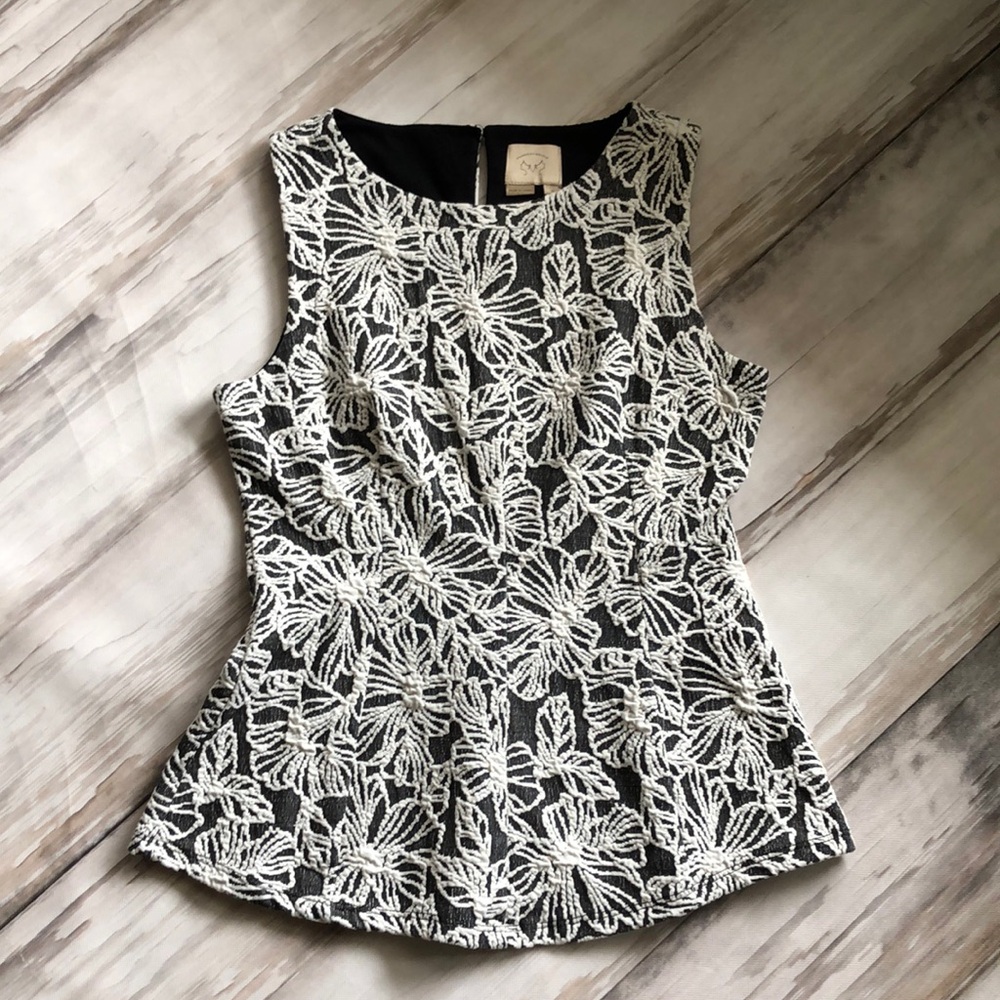 Anthropologie Vanessa Virginia Fitted Sleevless Top Size XS